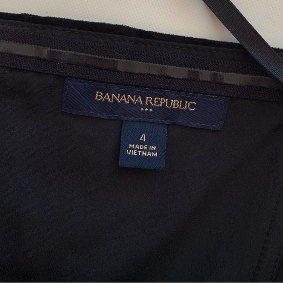 BANANA REPUBLIC Size 4 Black Strapless Cocktail Dress Velvet Satin - Picture 11 of 11